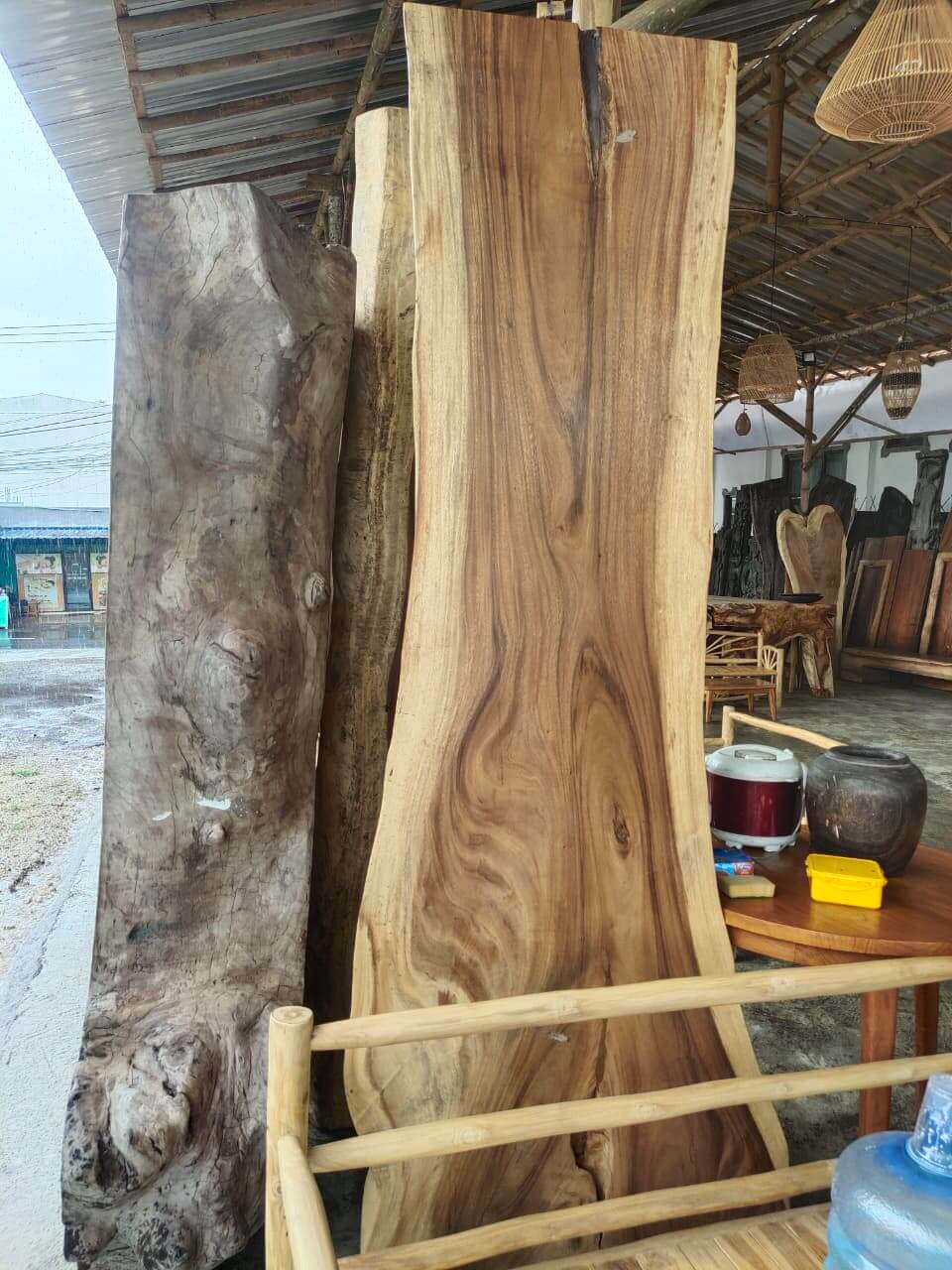 Natural Wood Planks 260 x 90 x 8 cm