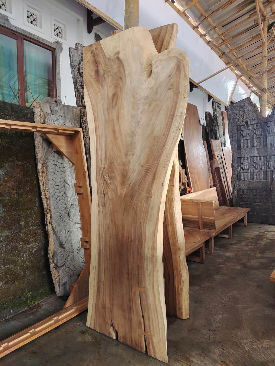 Papan Kayu Alami 260 x 106 x 7 cm