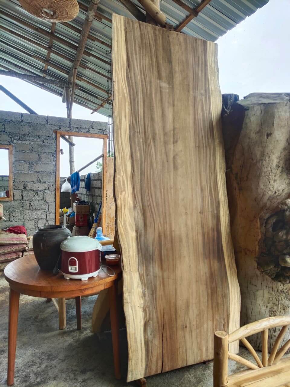 Papan Kayu Alami 280 x 80 x 10 cm