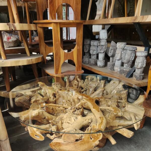 Glass Root Table